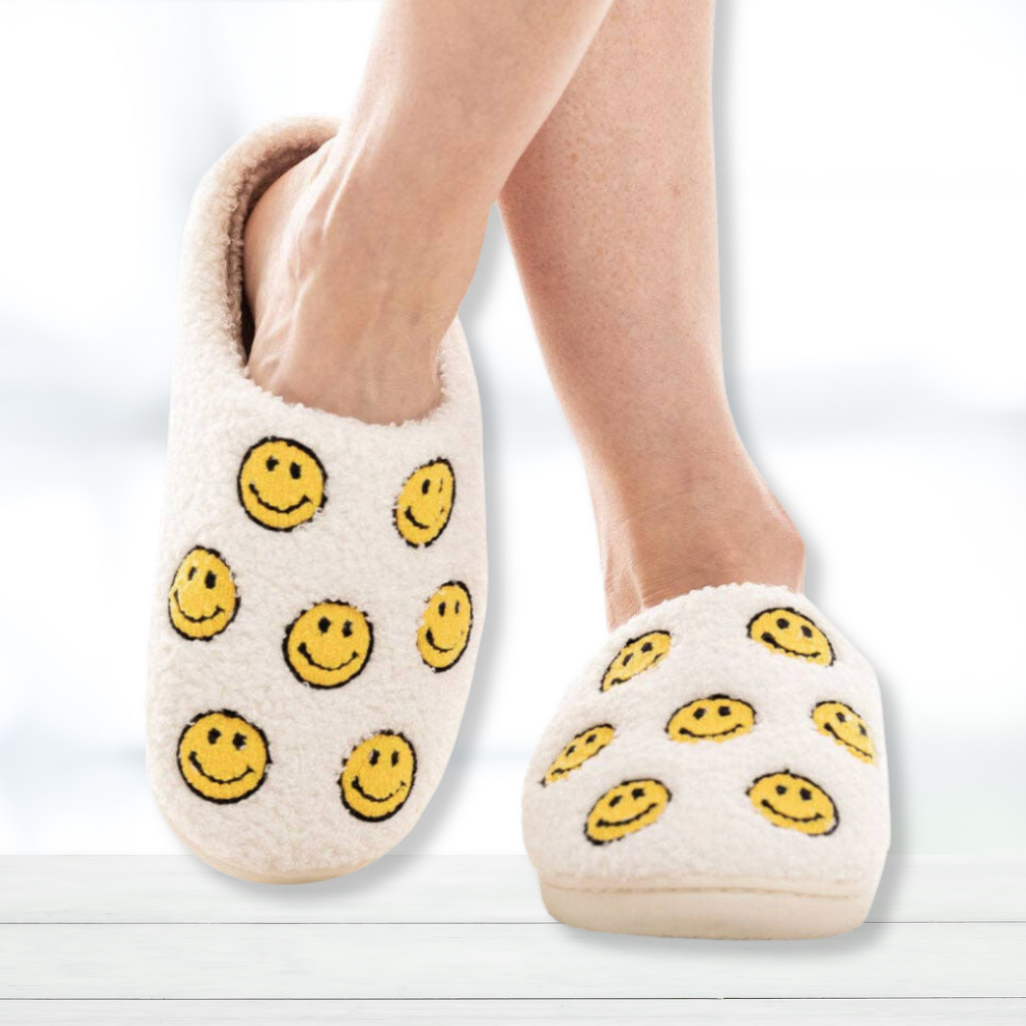 Happy Face ALL OVER Sherpa Slippers